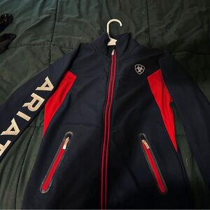Ariat Women's Performance Jacket in Navy and Red